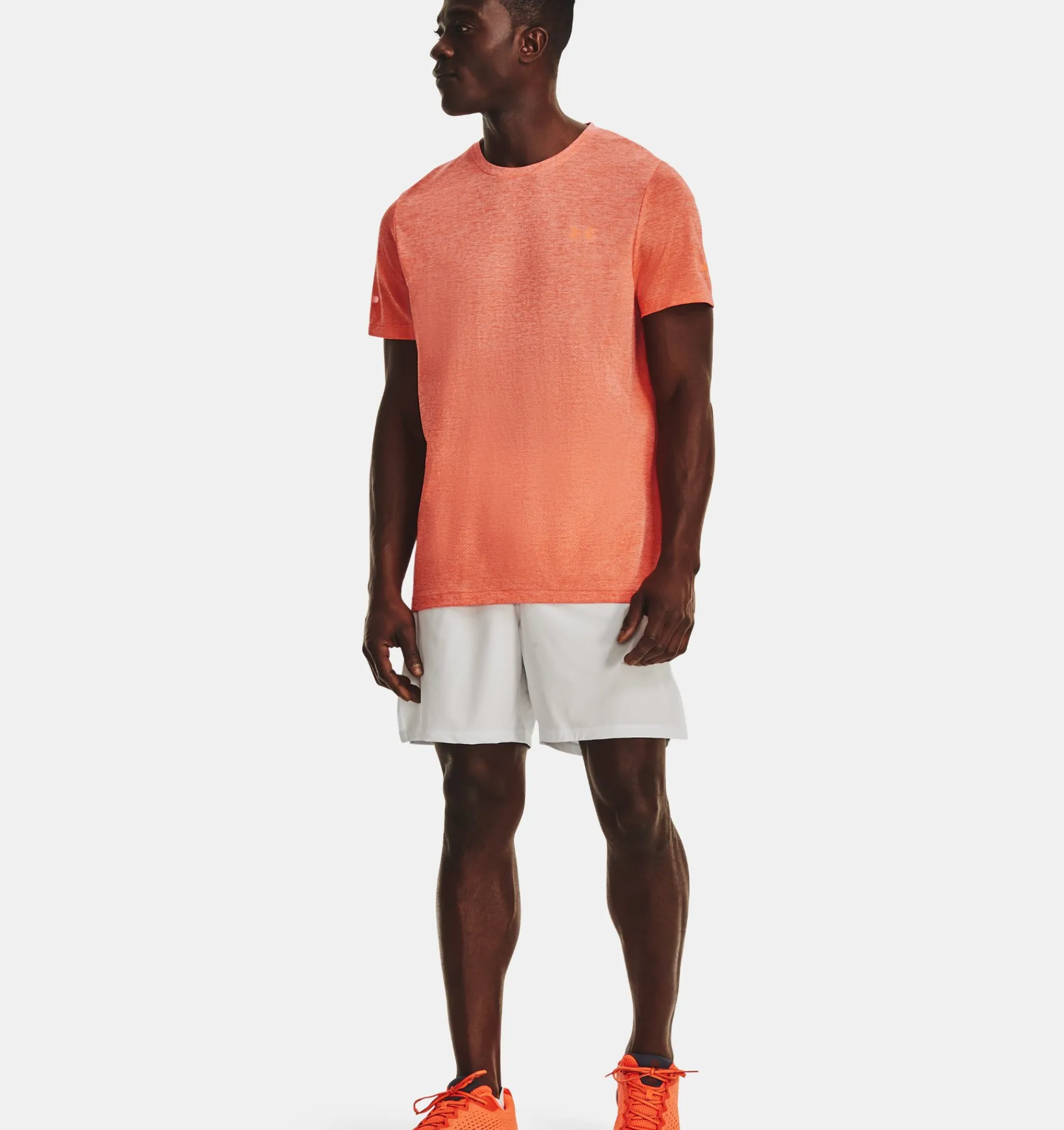 Outlet Under Armour Maglia A Maniche Corte Ua Seamless Stride Da Uomo Frosted Orange / Reflective - 848