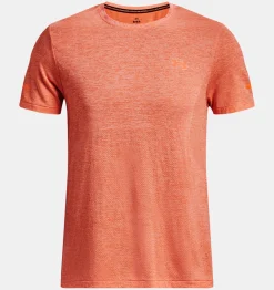 Outlet Under Armour Maglia A Maniche Corte Ua Seamless Stride Da Uomo Frosted Orange / Reflective - 848