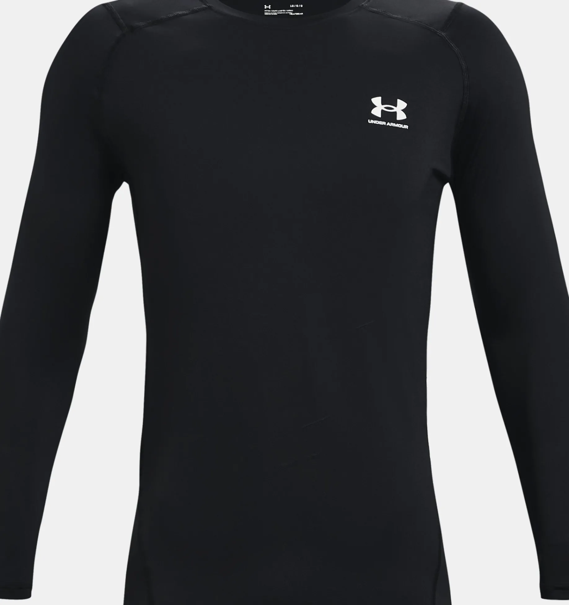 Best Sale Under Armour Maglia A Maniche Lunghe Heatgear® Fitted Da Uomo Black / White - 001