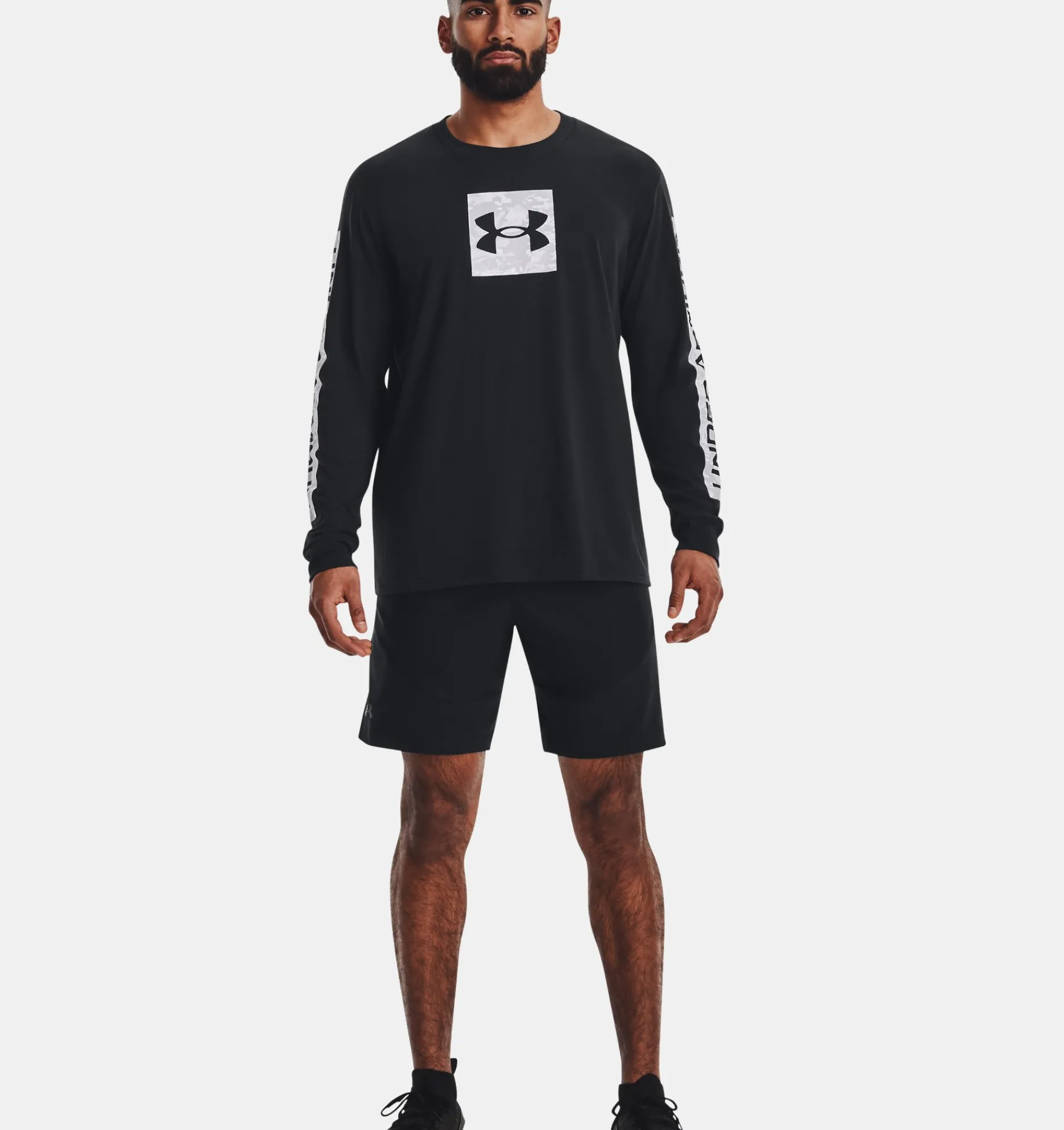 Flash Sale Under Armour Maglia A Maniche Lunghe Ua Camo Boxed Sportstyle Da Uomo Black / Halo Gray - 002