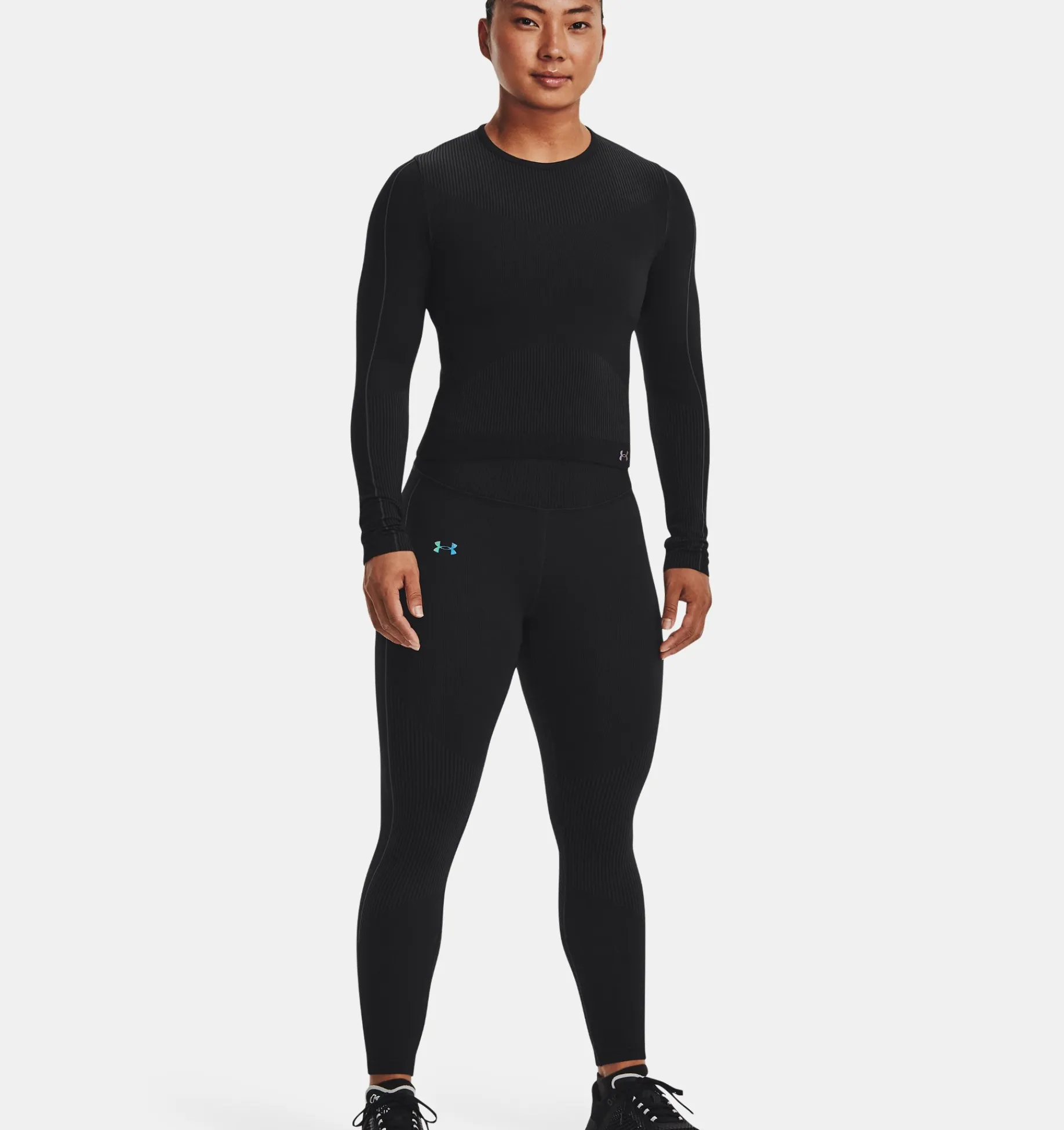 Best Sale Under Armour Maglia A Maniche Lunghe Ua Rush™ Seamless Da Donna Black / Iridescent - 001
