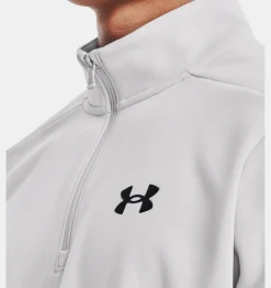 Best Sale Under Armour Maglia Armour Fleece® ¼ Zip Da Uomo Halo Gray / Black - 014