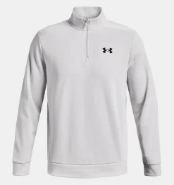 Best Sale Under Armour Maglia Armour Fleece® ¼ Zip Da Uomo Halo Gray / Black - 014