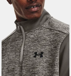 Best Under Armour Maglia Armour Fleece® Twist ¼ Zip Da Uomo Pewter / Black - 294