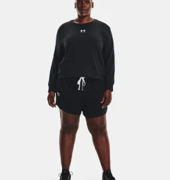 Best Under Armour Maglia Ua Rival Terry Crew Da Donna Black / White - 001