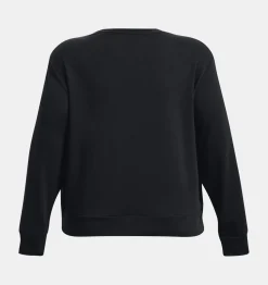 Best Under Armour Maglia Ua Rival Terry Crew Da Donna Black / White - 001