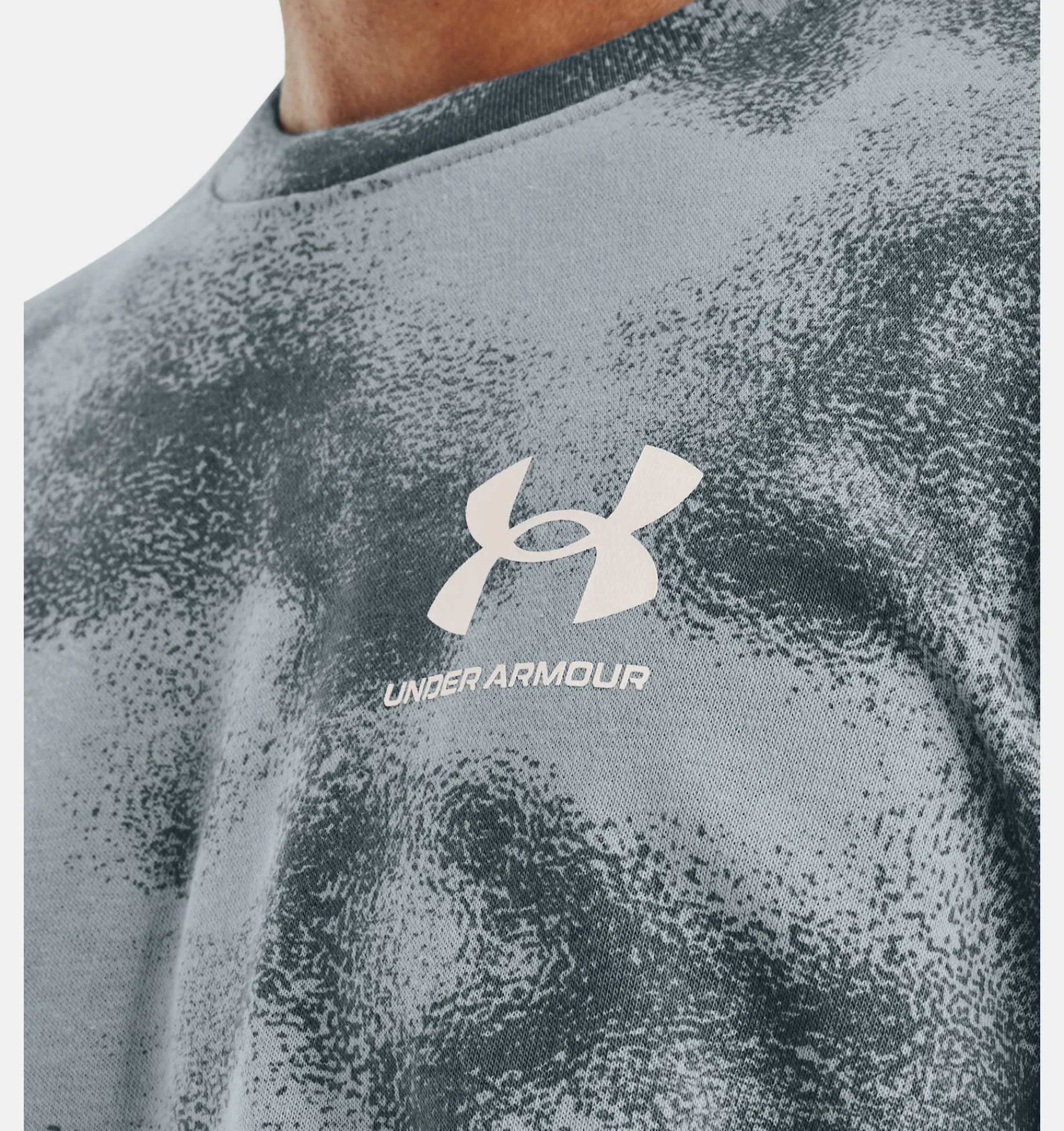 Hot Under Armour Maglia Ua Rival Terry Crew Da Uomo Harbor Blue / Gravel - 465