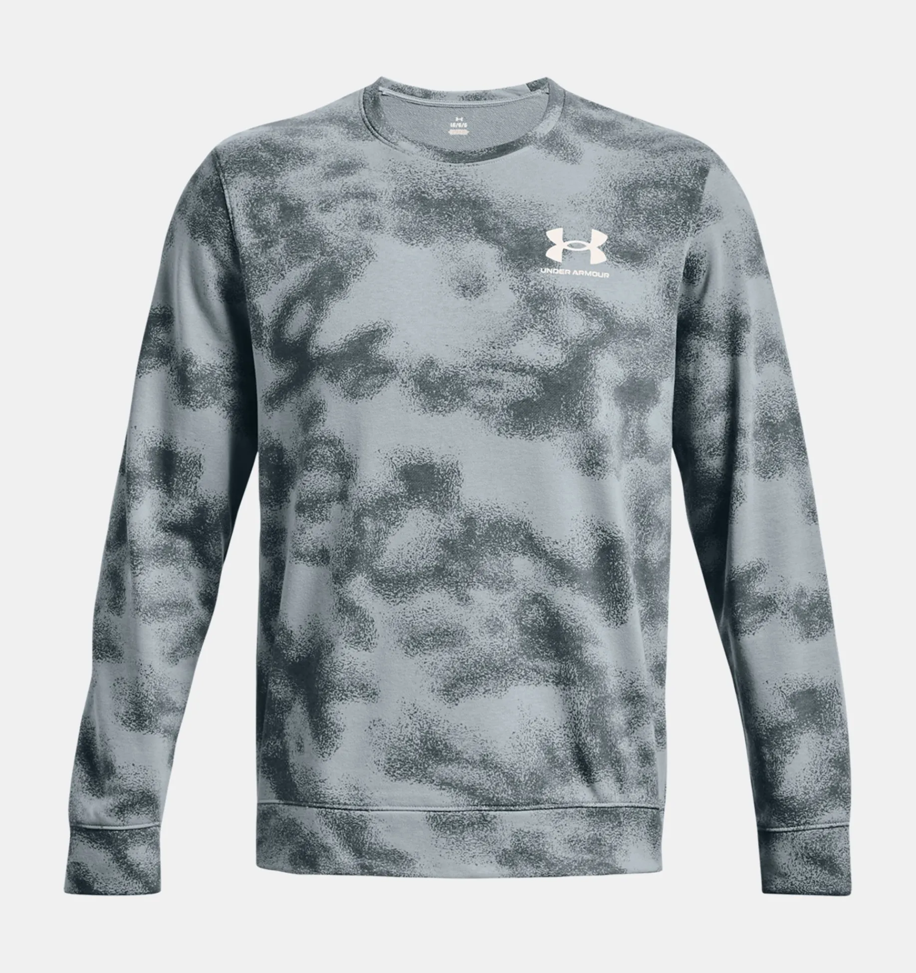 Hot Under Armour Maglia Ua Rival Terry Crew Da Uomo Harbor Blue / Gravel - 465