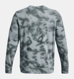 Hot Under Armour Maglia Ua Rival Terry Crew Da Uomo Harbor Blue / Gravel - 465