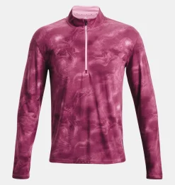 Hot Under Armour Maglia Ua Run Anywhere Streaker 1/2 Zip Da Uomo Pace Pink / Reflective - 669