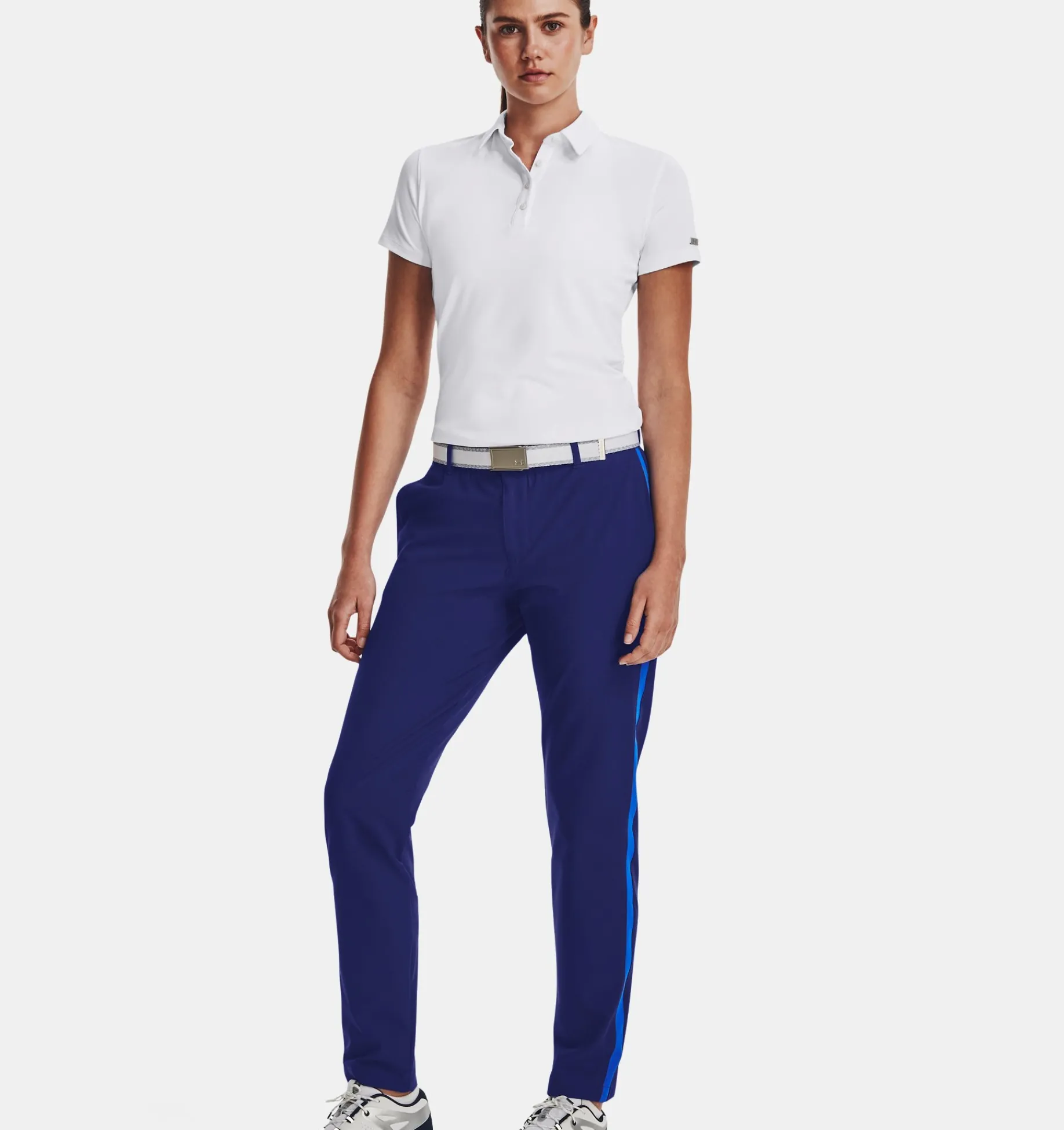 Hot Under Armour Pantaloni Ua Links Da Donna Bauhaus Blue / Metallic Silver - 456