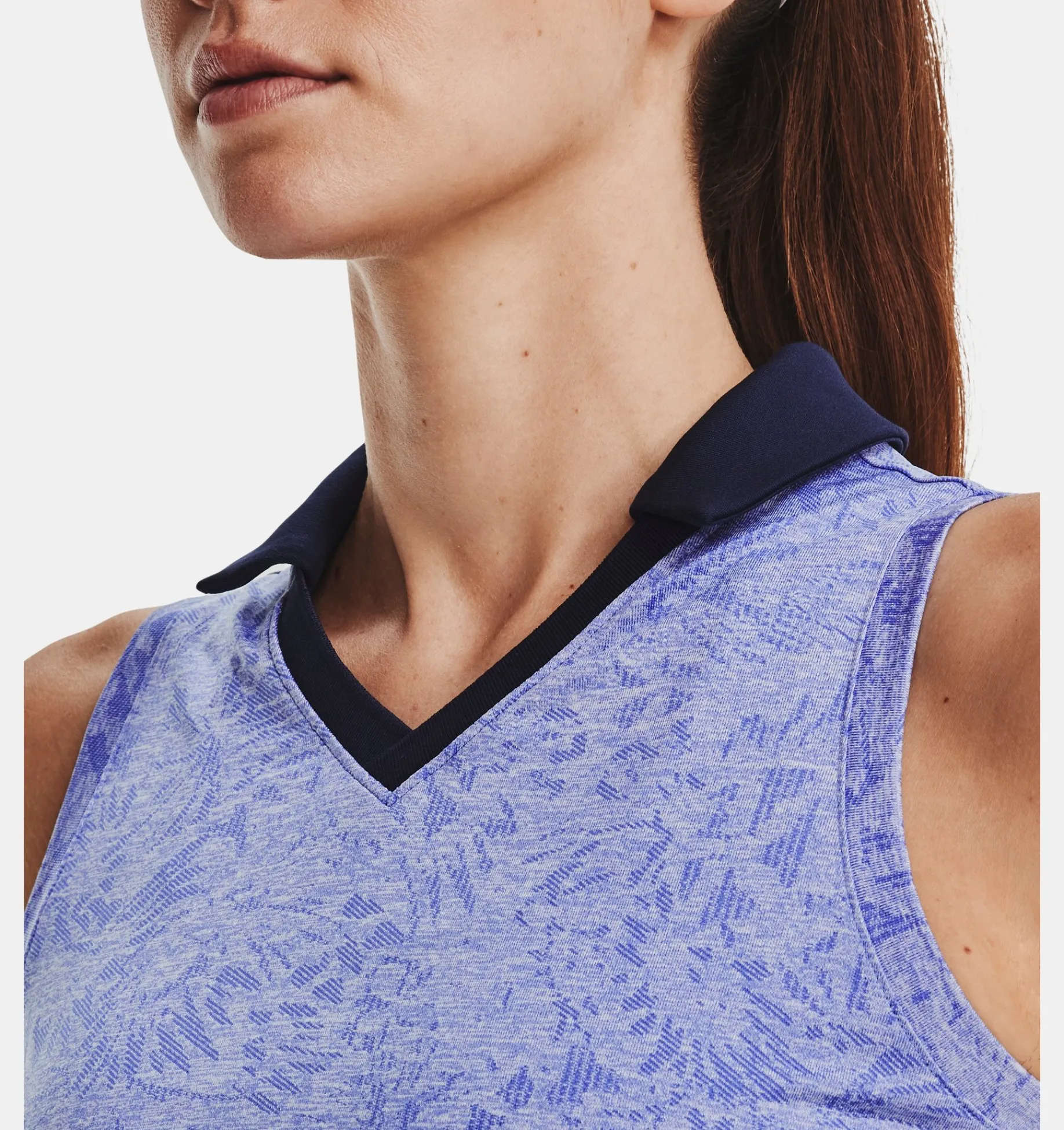 Shop Under Armour Polo Senza Maniche Ua Playoff Wild Fields Da Donna Baja Blue / White - 495