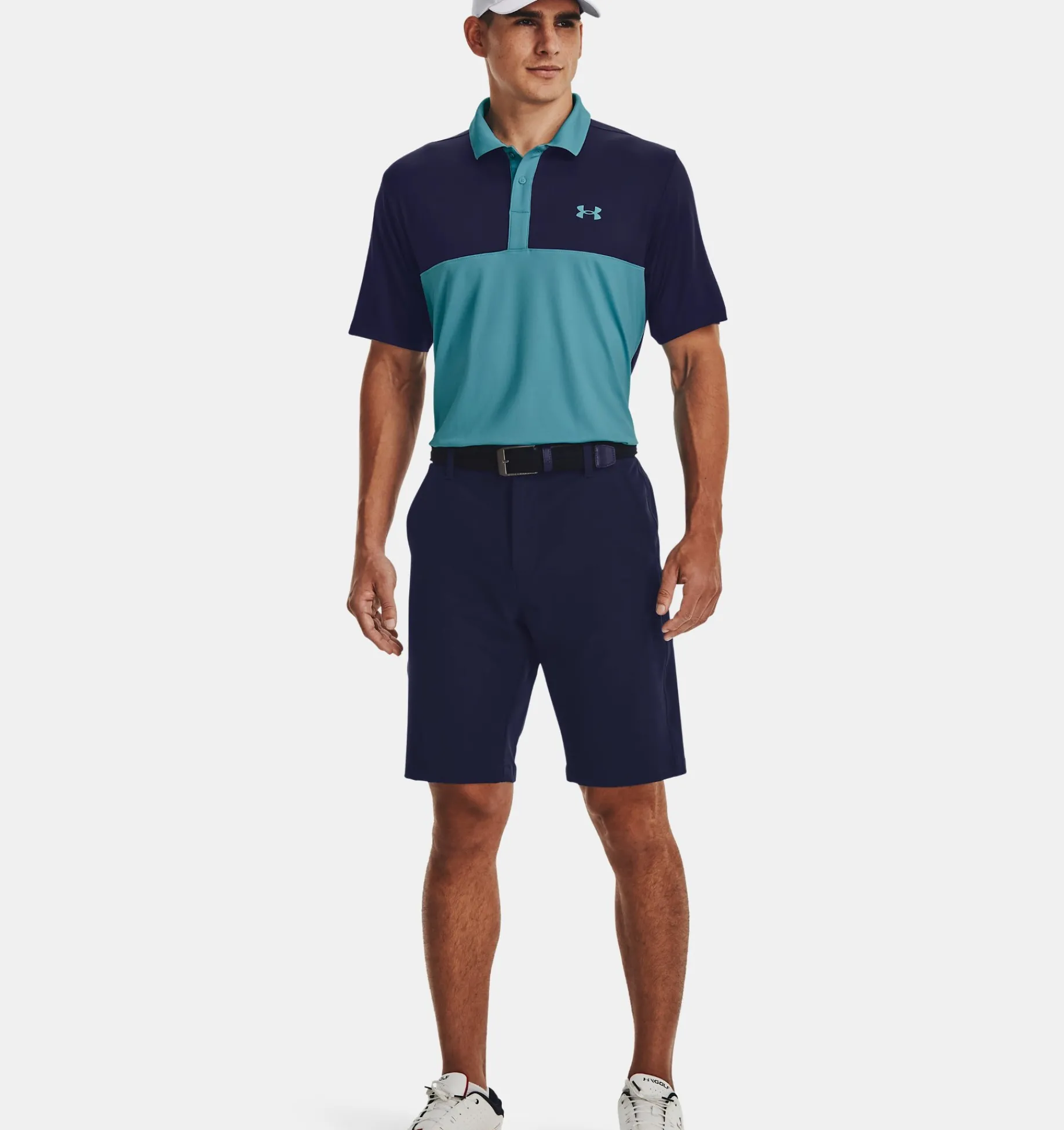 Fashion Under Armour Polo Ua Performance 3.0 Colorblock Da Uomo Glacier Blue / Midnight Navy - 433