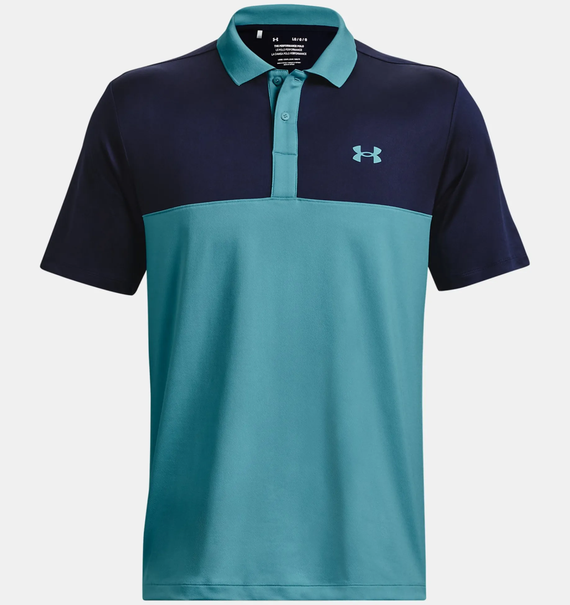 Fashion Under Armour Polo Ua Performance 3.0 Colorblock Da Uomo Glacier Blue / Midnight Navy - 433