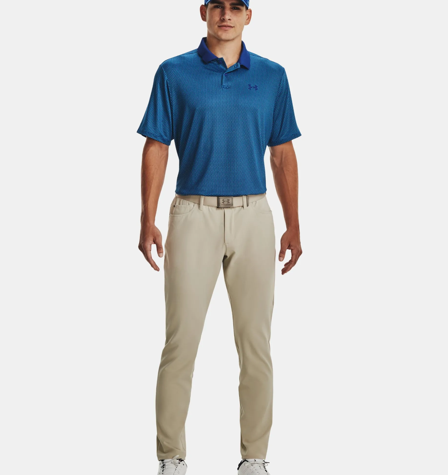 Flash Sale Under Armour Polo Ua Performance 3.0 Printed Da Uomo Blue Mirage / Glacier Blue - 471