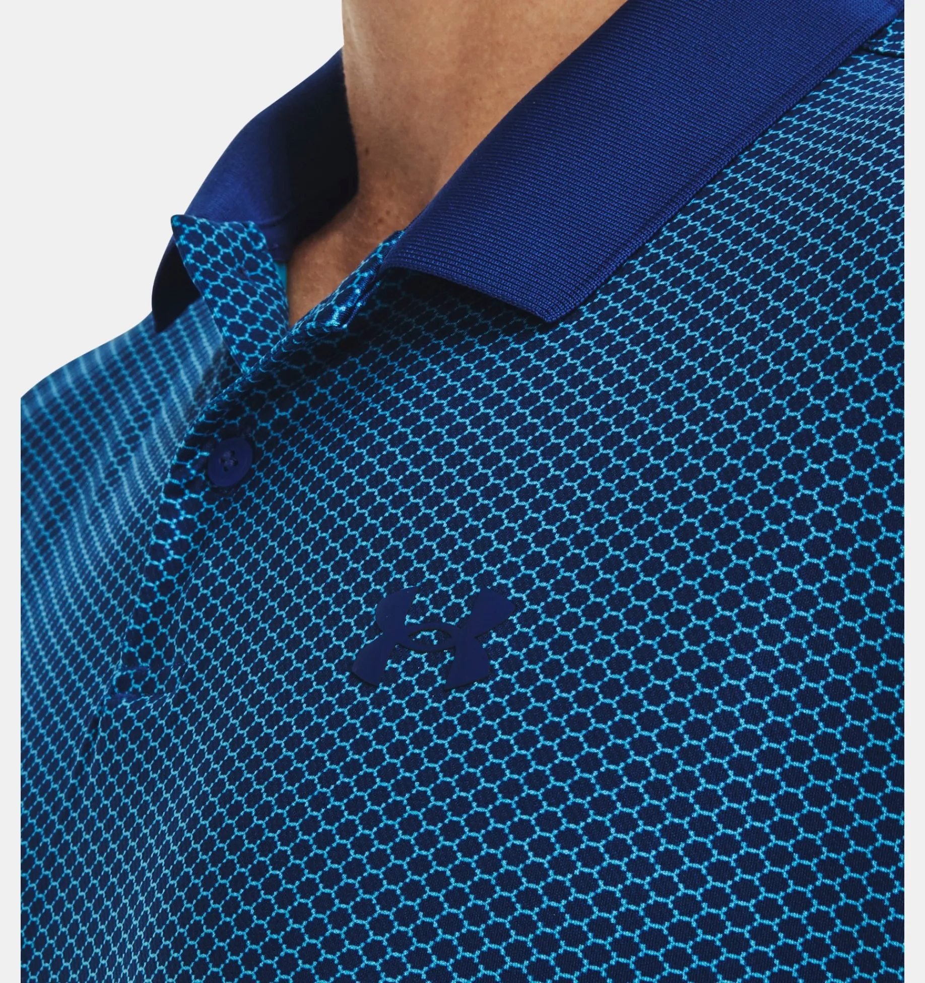 Flash Sale Under Armour Polo Ua Performance 3.0 Printed Da Uomo Blue Mirage / Glacier Blue - 471