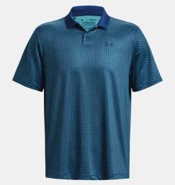 Flash Sale Under Armour Polo Ua Performance 3.0 Printed Da Uomo Blue Mirage / Glacier Blue - 471