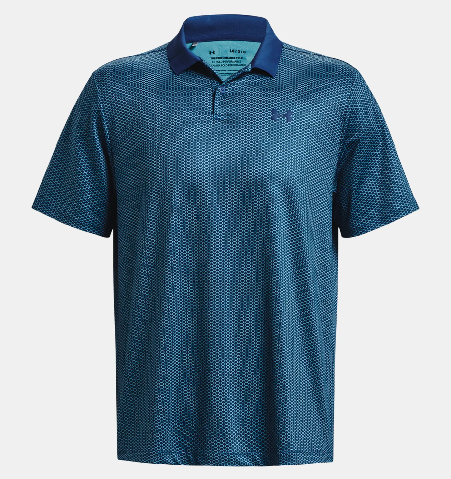 Flash Sale Under Armour Polo Ua Performance 3.0 Printed Da Uomo Blue Mirage / Glacier Blue - 471