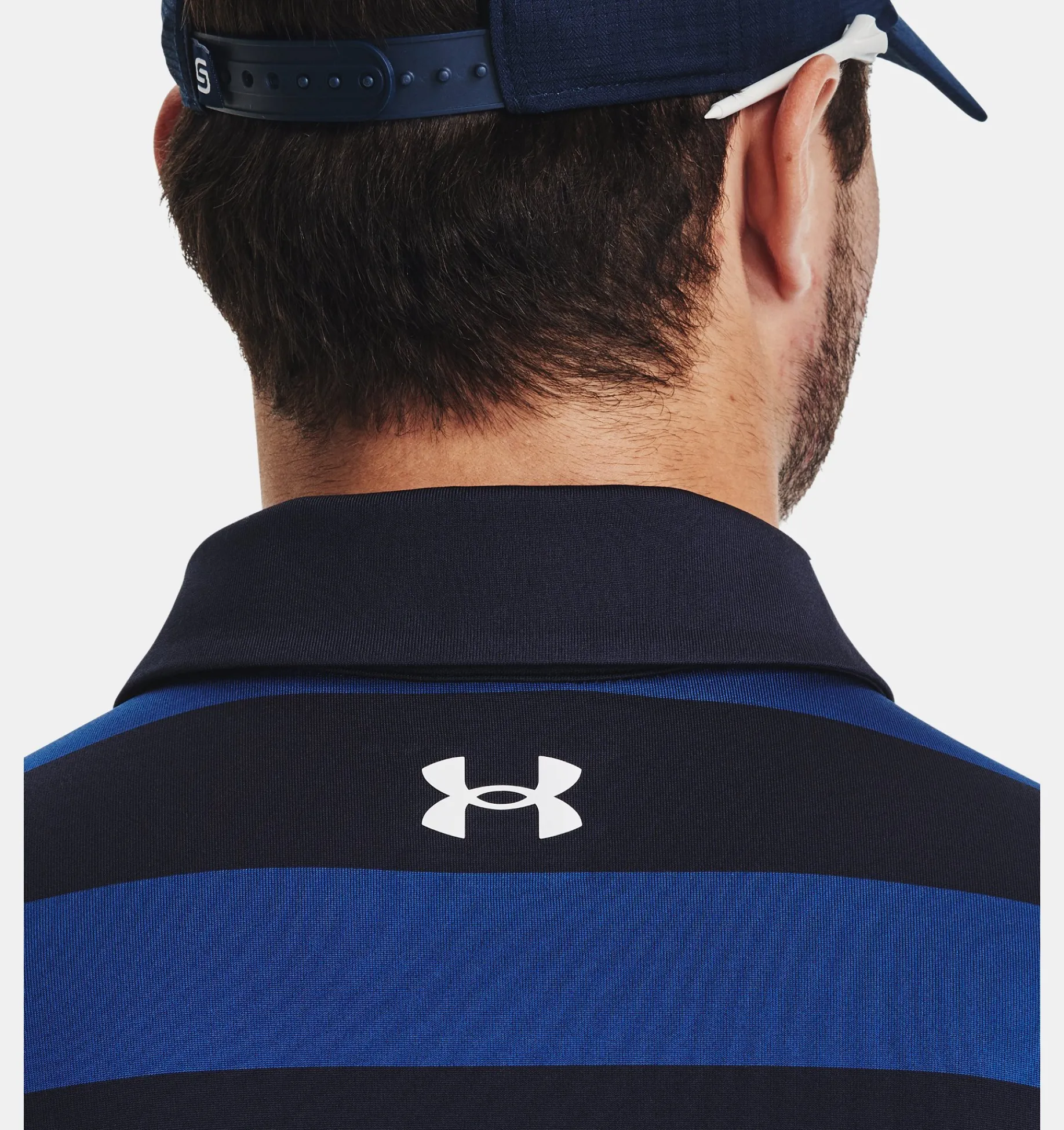 New Under Armour Polo Ua Playoff 3.0 Stripe Da Uomo Midnight Navy / Blue Mirage - 411