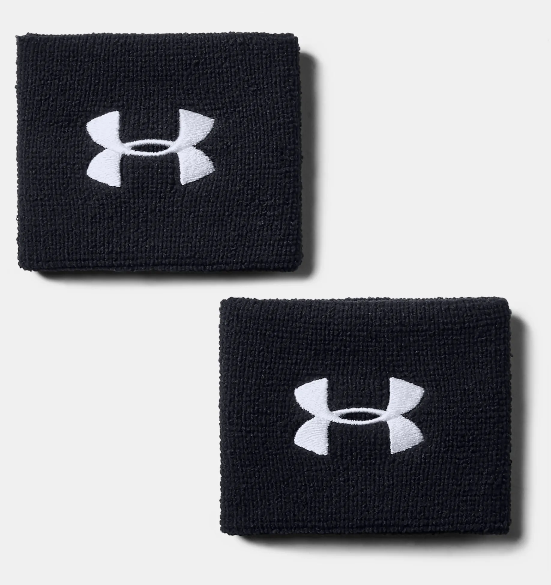 New Under Armour Polsino Ua 8 Cm Performance Da Uomo - Confezione Da 2 Black / White - 001