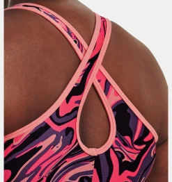 Fashion Under Armour Reggiseno Sportivo Armour® Mid Crossback Print Da Donna Posh Pink / Pink Shock - 603