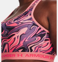 Fashion Under Armour Reggiseno Sportivo Armour® Mid Crossback Print Da Donna Posh Pink / Pink Shock - 603