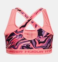 Fashion Under Armour Reggiseno Sportivo Armour® Mid Crossback Print Da Donna Posh Pink / Pink Shock - 603