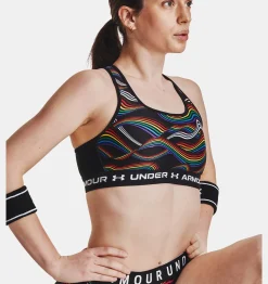 Discount Under Armour Reggiseno Sportivo Armour® Mid Crossback Pride Da Donna Black / White - 001