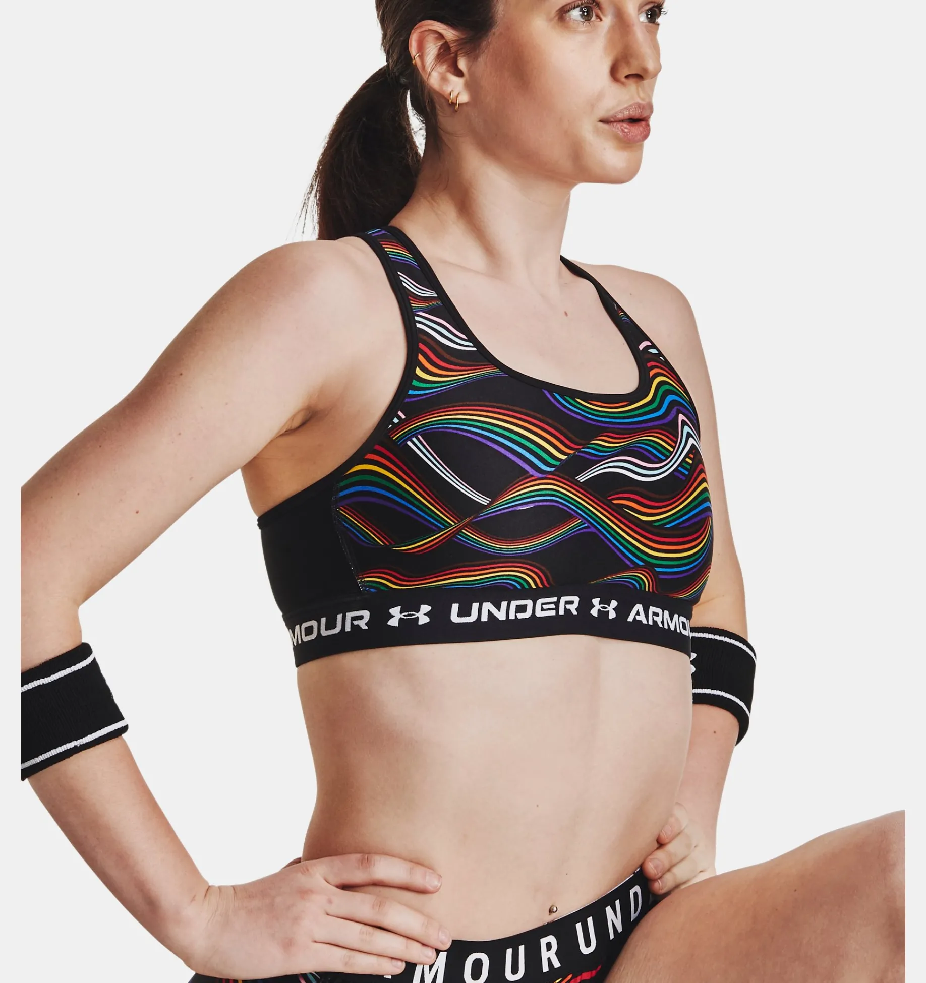 Discount Under Armour Reggiseno Sportivo Armour® Mid Crossback Pride Da Donna Black / White - 001