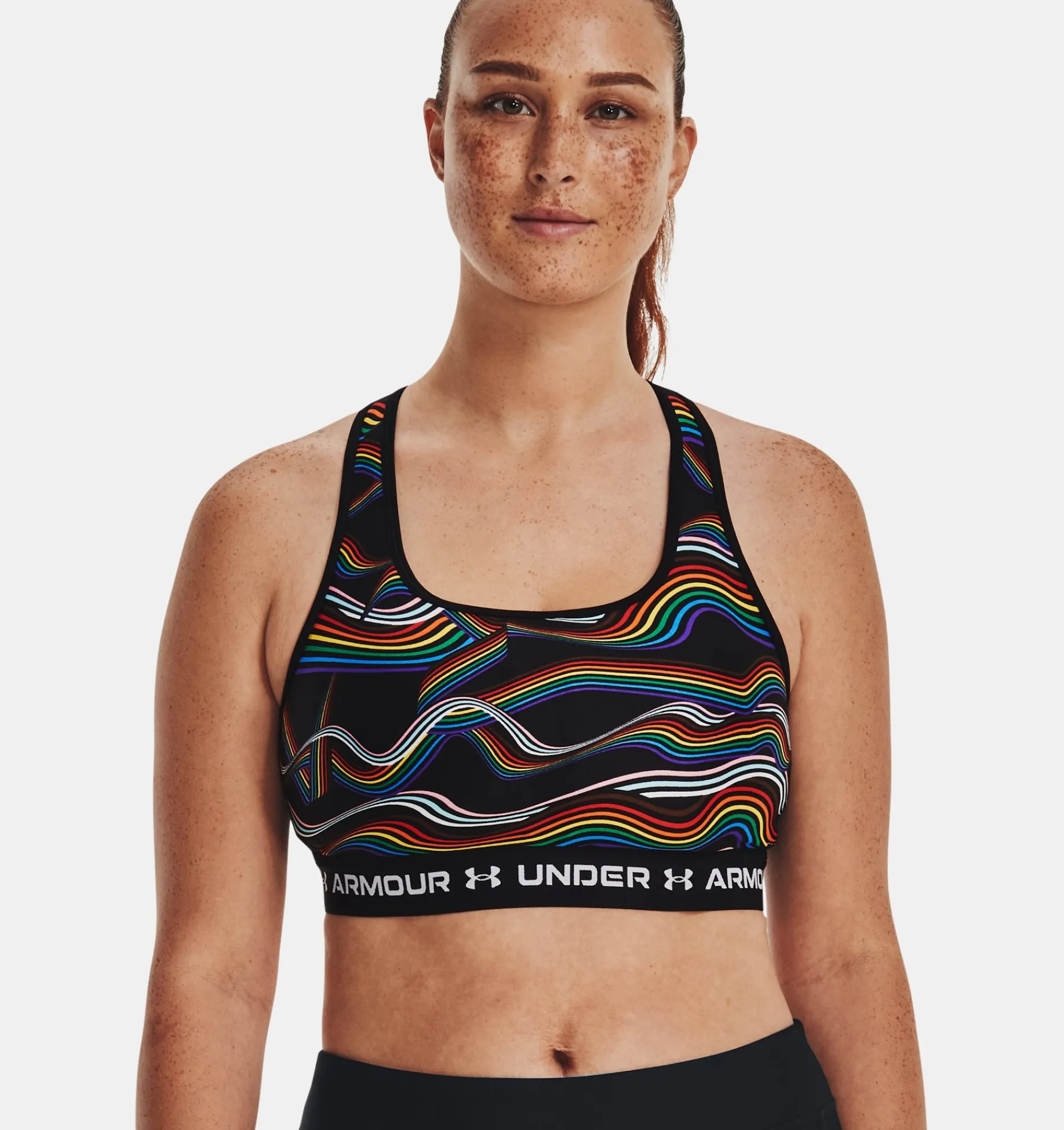 Discount Under Armour Reggiseno Sportivo Armour® Mid Crossback Pride Da Donna Black / White - 001