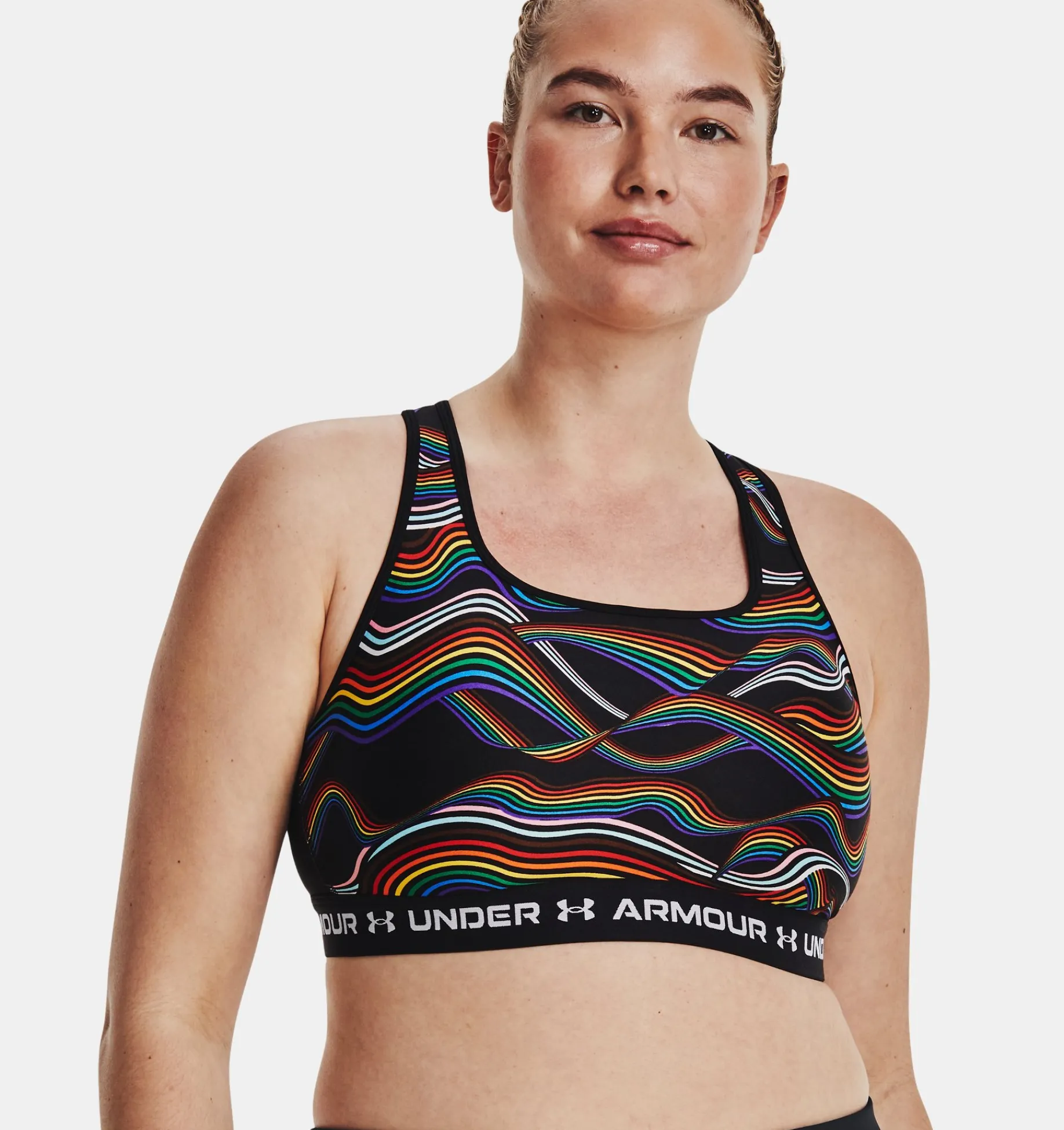 Discount Under Armour Reggiseno Sportivo Armour® Mid Crossback Pride Da Donna Black / White - 001