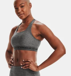 Cheap Under Armour Reggiseno Sportivo Armour® Mid Crossback Heather Da Donna Charcoal Light Heather / Pitch Gray - 019