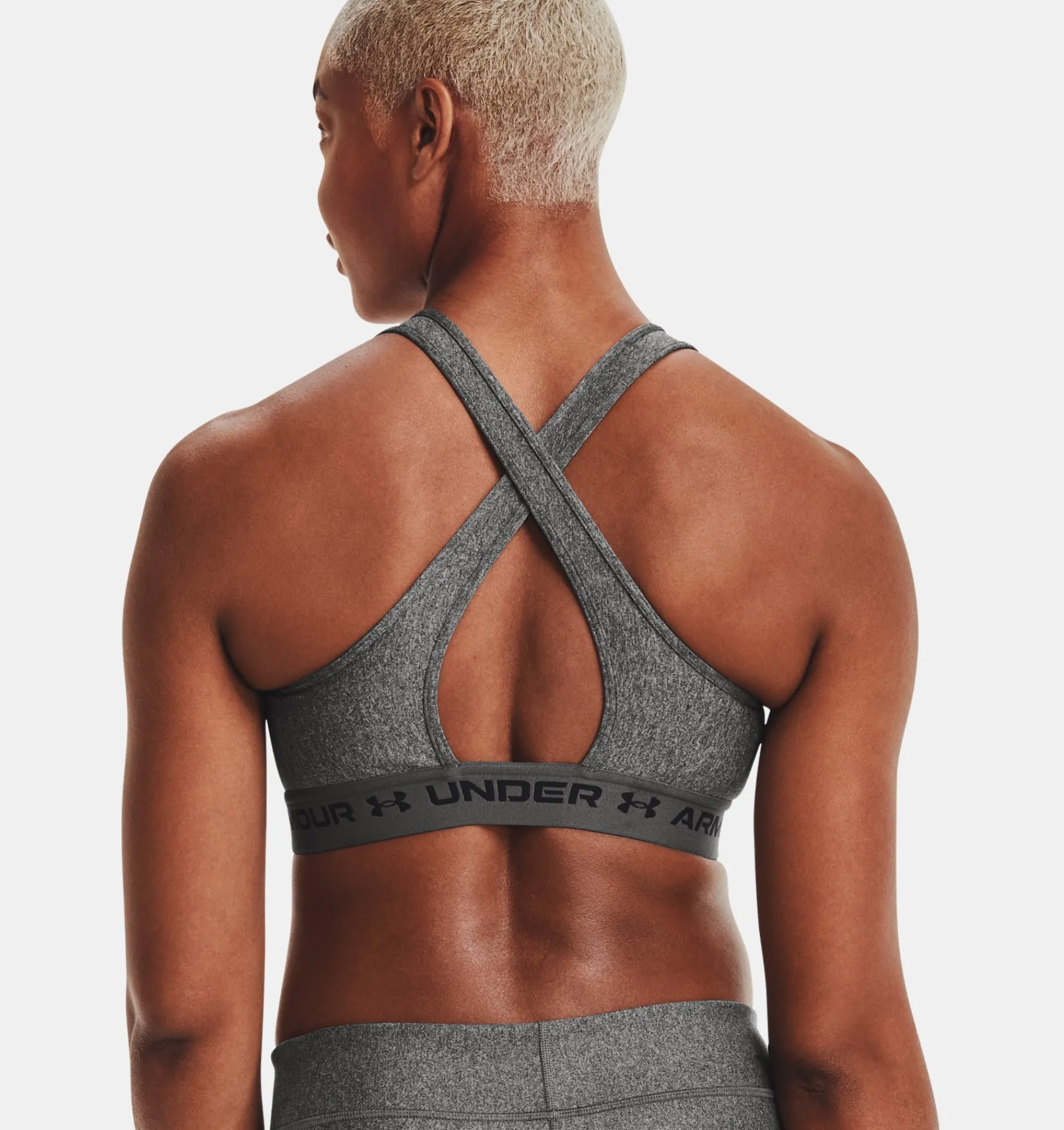 Cheap Under Armour Reggiseno Sportivo Armour® Mid Crossback Heather Da Donna Charcoal Light Heather / Pitch Gray - 019