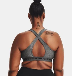 Cheap Under Armour Reggiseno Sportivo Armour® Mid Crossback Heather Da Donna Charcoal Light Heather / Pitch Gray - 019