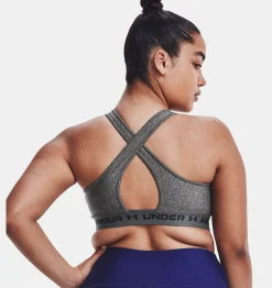 Cheap Under Armour Reggiseno Sportivo Armour® Mid Crossback Heather Da Donna Charcoal Light Heather / Pitch Gray - 019