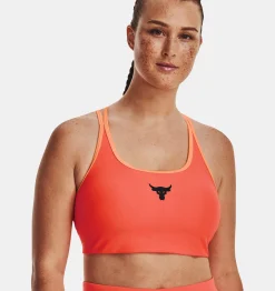 Discount Under Armour Reggiseno Sportivo Project Rock Crossback Family Da Donna After Burn / Peach Horizon - 877