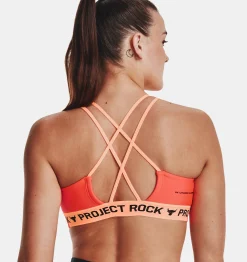 Discount Under Armour Reggiseno Sportivo Project Rock Crossback Family Da Donna After Burn / Peach Horizon - 877