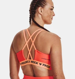 Discount Under Armour Reggiseno Sportivo Project Rock Crossback Family Da Donna After Burn / Peach Horizon - 877