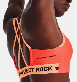 Discount Under Armour Reggiseno Sportivo Project Rock Crossback Family Da Donna After Burn / Peach Horizon - 877
