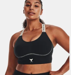 Best Sale Under Armour Reggiseno Sportivo Project Rock Infinity Mid Da Donna Black / Ivory - 002