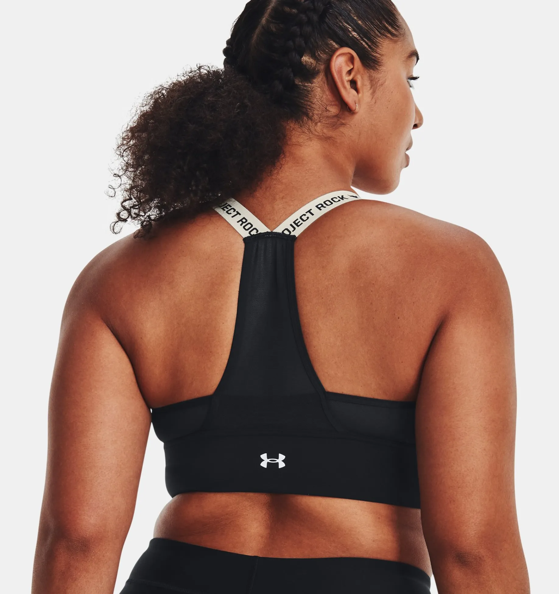 Best Sale Under Armour Reggiseno Sportivo Project Rock Infinity Mid Da Donna Black / Ivory - 002