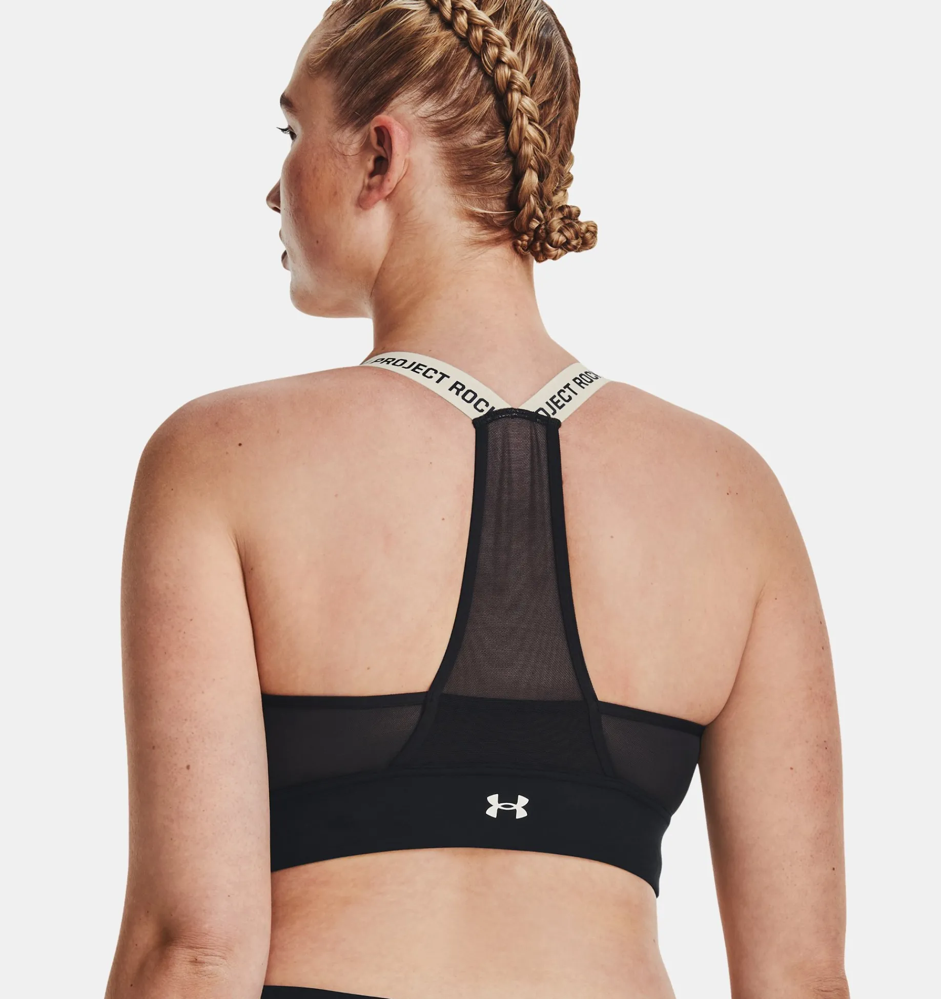 Best Sale Under Armour Reggiseno Sportivo Project Rock Infinity Mid Da Donna Black / Ivory - 002