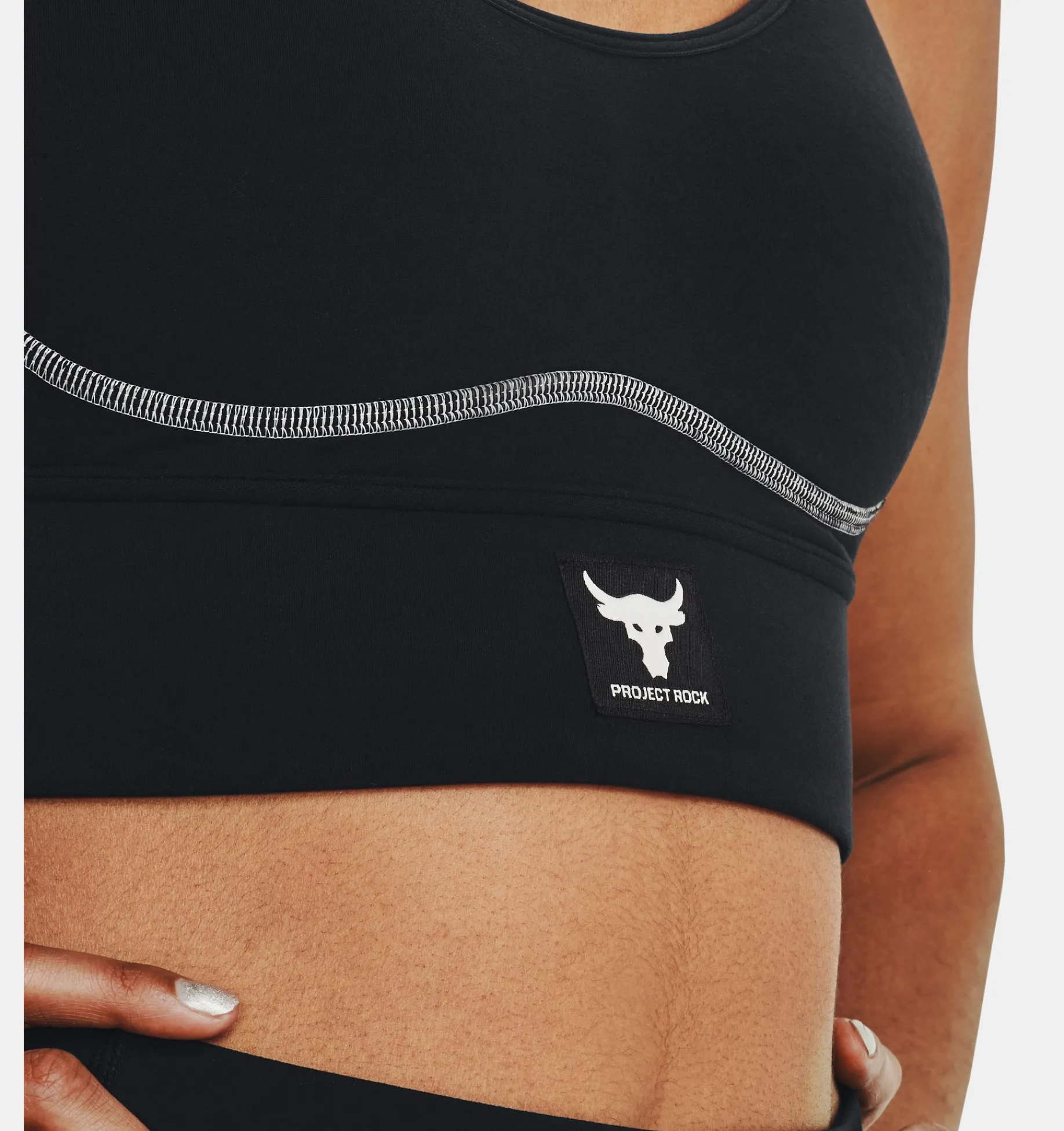 Best Sale Under Armour Reggiseno Sportivo Project Rock Infinity Mid Da Donna Black / Ivory - 002