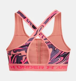 Clearance Under Armour Reggiseno Sportivo Ua Crossback Mid Print Da Donna Posh Pink / Pink Shock - 603