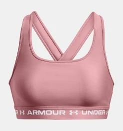 Discount Under Armour Reggiseno Sportivo Ua Crossback Mid Da Donna Pink Elixir / White - 697