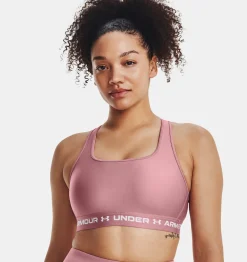 Discount Under Armour Reggiseno Sportivo Ua Crossback Mid Da Donna Pink Elixir / White - 697