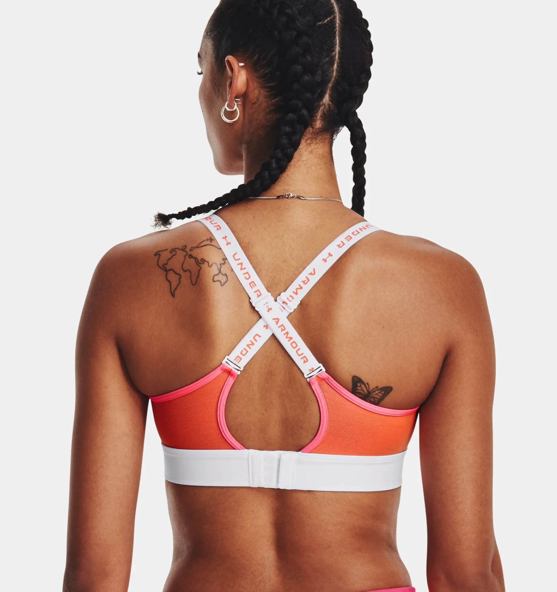Best Sale Under Armour Reggiseno Sportivo Ua Infinity Mid Run Da Donna White / Pink Shock - 100