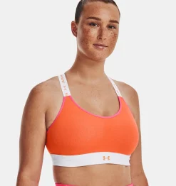Best Sale Under Armour Reggiseno Sportivo Ua Infinity Mid Run Da Donna White / Pink Shock - 100
