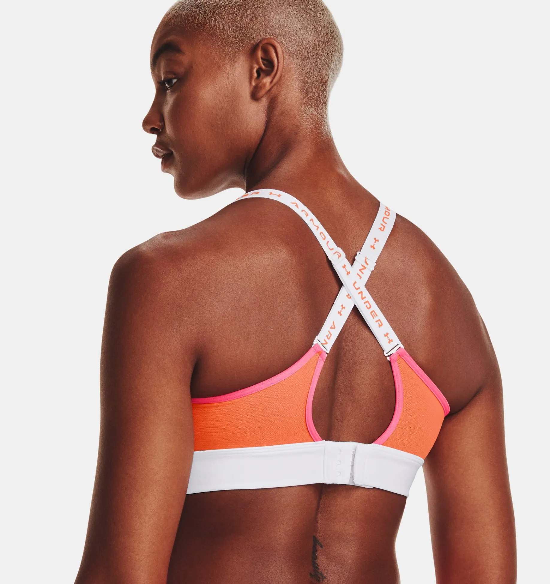 Best Sale Under Armour Reggiseno Sportivo Ua Infinity Mid Run Da Donna White / Pink Shock - 100