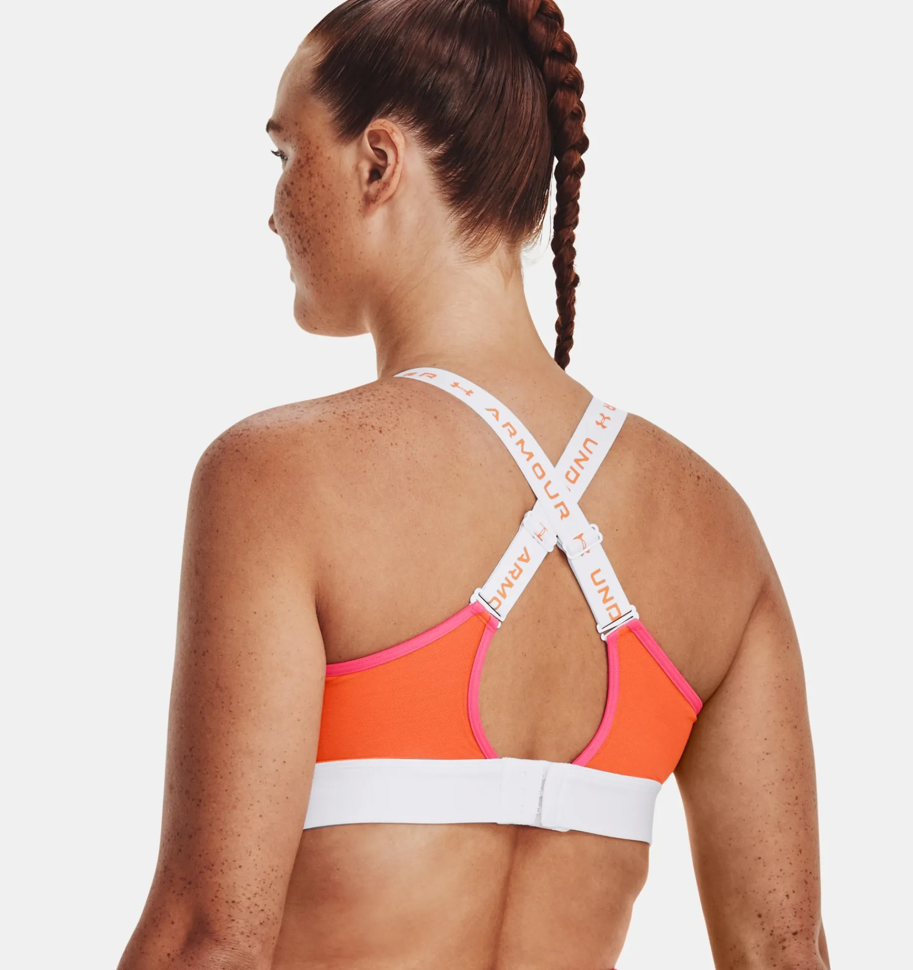 Best Sale Under Armour Reggiseno Sportivo Ua Infinity Mid Run Da Donna White / Pink Shock - 100